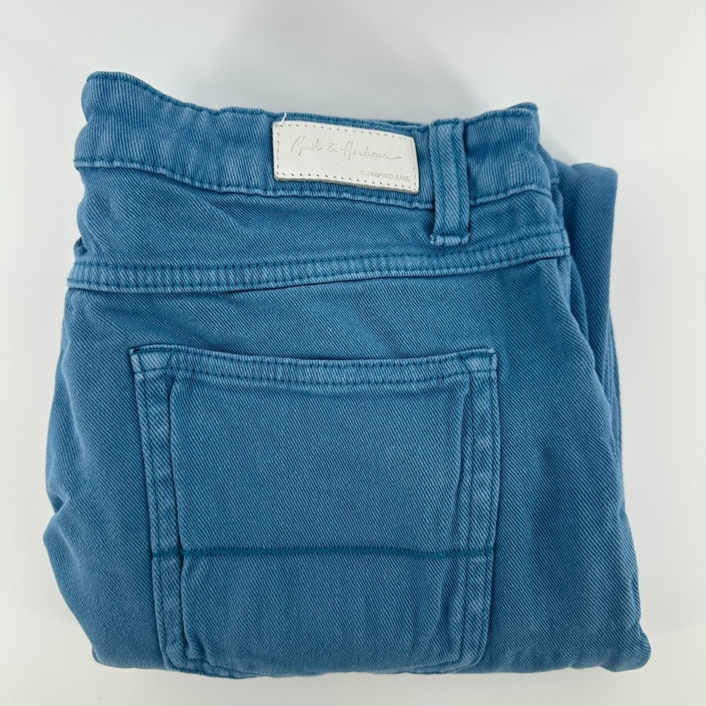 Mast & Harbour Jeans Womens 30 Blue Denim High Rise Straight Fit‎ 5-Pockets Logo
